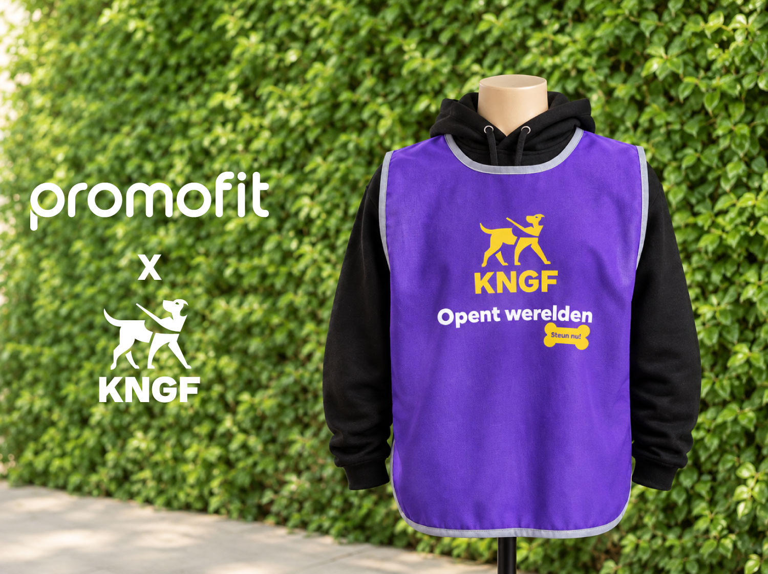 Klantcase KNGF: 100 bedrukte hesjes voor KNGF Geleidehonden